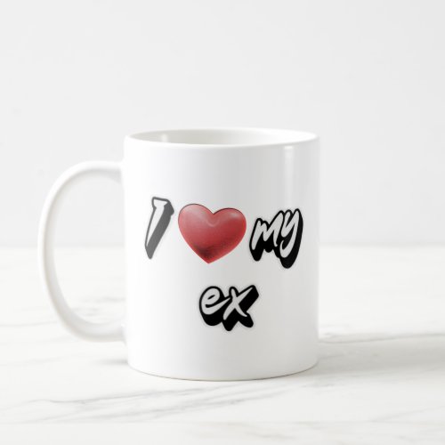 I heart my ex coffee mug