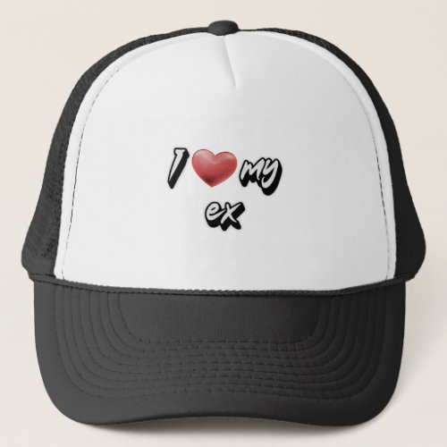 I heart my ex trucker hat