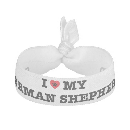 I Heart My German Shepherd Hair Tie Bracelet