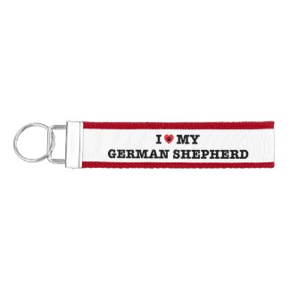 I Heart My German Shepherd Wrist Keychain I Heart My German Shepherd Wrist Keychain