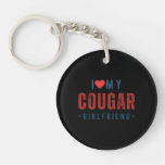 I Heart My GF I Love My Cougar Girlfriend Keychain