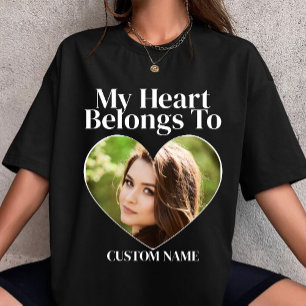 I Heart My Girlfreind Custom your own idea 90s  T-Shirt