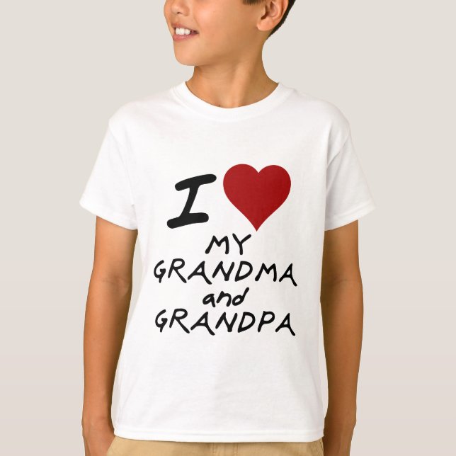 i heart my grandma and grandpa T-Shirt (Front)