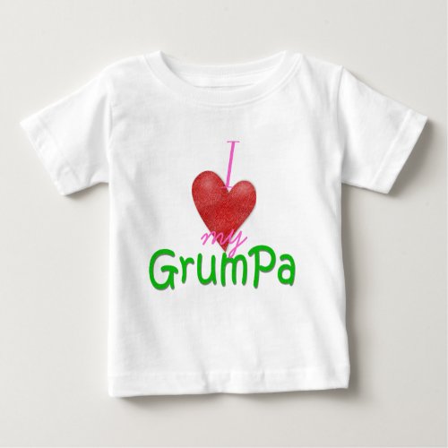 I heart my Grumpa Baby T_Shirt