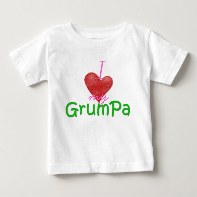 I heart my Grumpa Baby T-Shirt (Front)