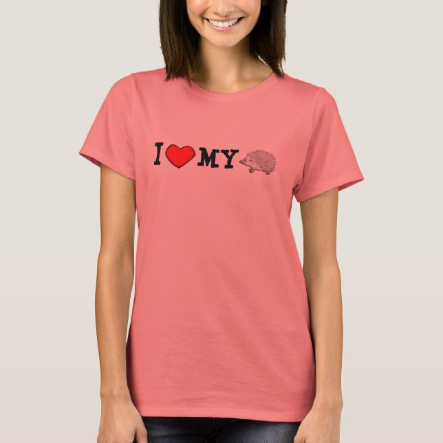 I Heart My Hedgehog Ringer-T T-Shirt (Front)