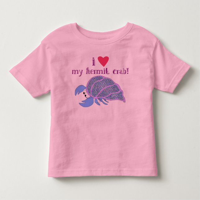 I heart my hermit crab toddler t-shirt (Front)