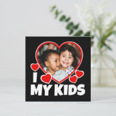 I Heart My Kids Personalized Photo Flat Card (Standing Front)