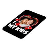 I Heart My Kids Personalized Photo Flexible Magnet (Left Side)