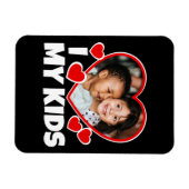 I Heart My Kids Personalized Photo Flexible Magnet (Horizontal)