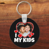 I Heart My Kids Personalized Photo Keychain (Front)