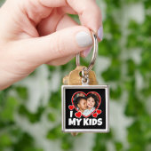 I Heart My Kids Personalized Photo Keychain (Hand)
