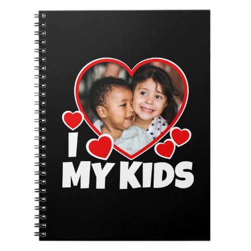 I Heart My Kids Personalized Photo Notebook