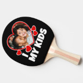 I Heart My Kids Personalized Photo Ping Pong Paddle (Side)