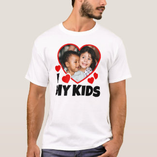 I Heart My Kids Personalized Photo T-Shirt