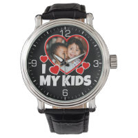 I Heart My Kids Personalized Photo Watch