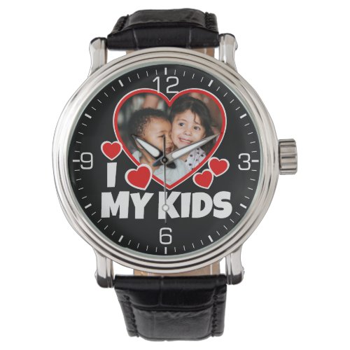 I Heart My Kids Personalized Photo Watch