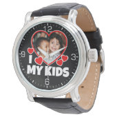 I Heart My Kids Personalized Photo Watch (Angled)