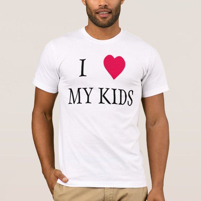 I heart my kids red heart tees for dad (Front)