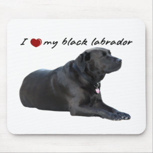 I "heart" my Labrador Retriever" words with photo Mouse Pad