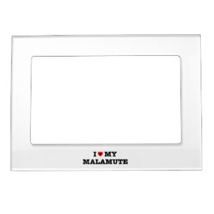 I Heart My Malamute Magnetic Frame