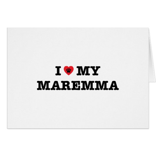 I Heart My Maremma Cards (Front Horizontal)