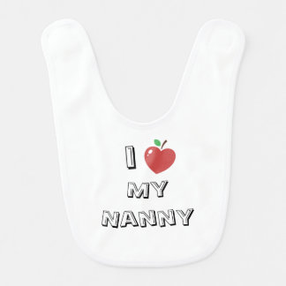 I Heart My Nanny Bib