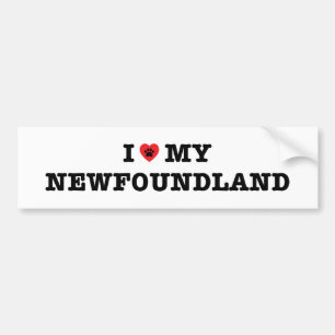 I Heart My Newfoundland Bumper Sticker