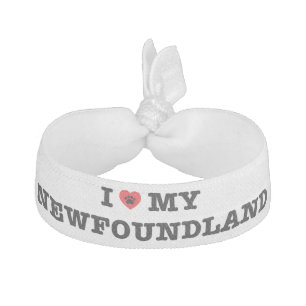 I Heart My Newfoundland Hair Tie Bracelet