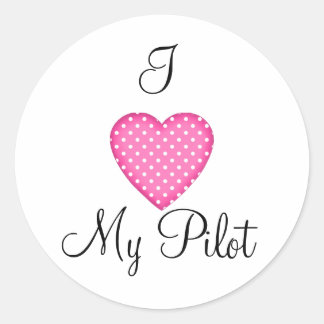 I Heart My Pilot Sticker