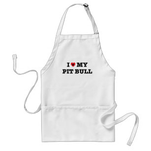 I Heart My Pit Bull Apron