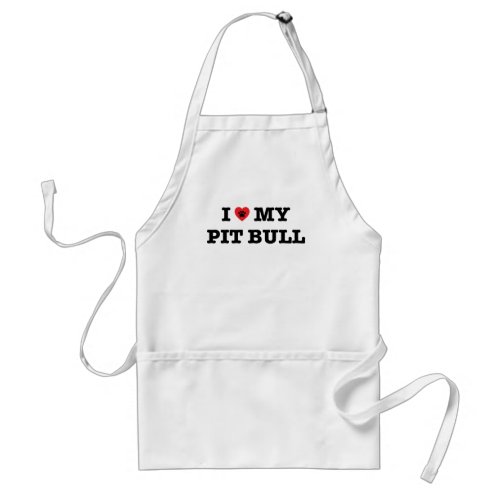 I Heart My Pit Bull Apron