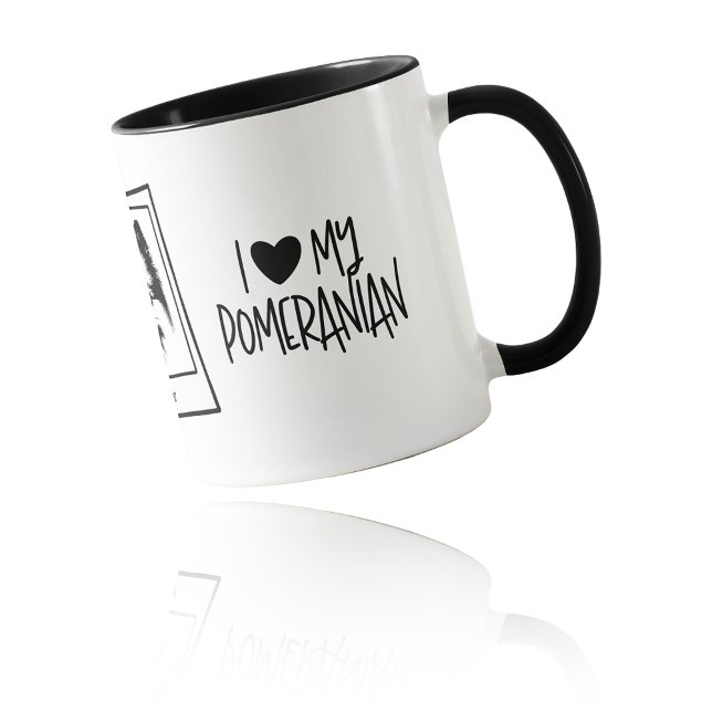 I Heart My Pomeranian Bold Pop Art Or Your Photo Mug (I Heart My Pomeranian Bold Pop Art Or Your Photo Mug)