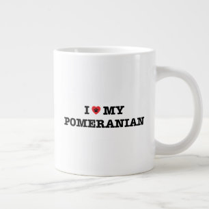 I Heart My Pomeranian Giant Coffee Mug