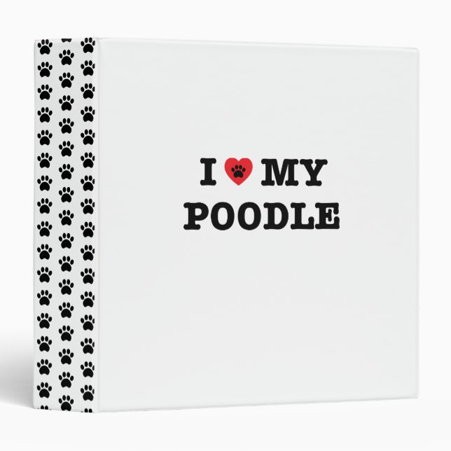 I Heart My Poodle Binder (Front/Spine)