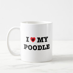 I Heart My Poodle Coffee Mug