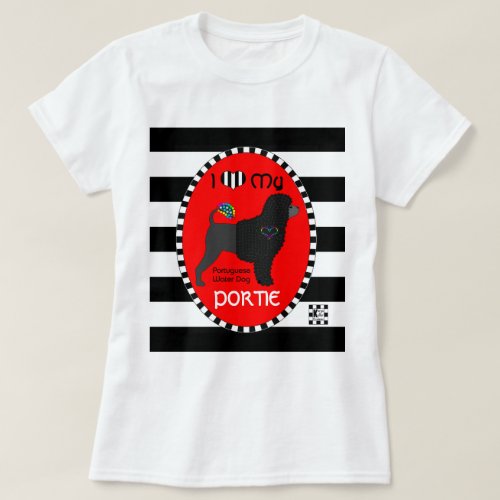 I Heart My Portie Portuguese Water Dog t_shirt
