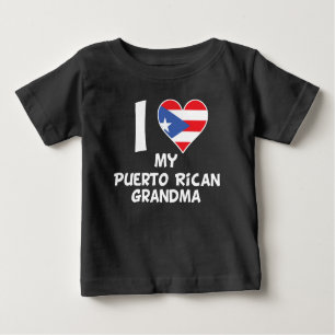 I Heart My Puerto Rican Grandma Baby T-Shirt