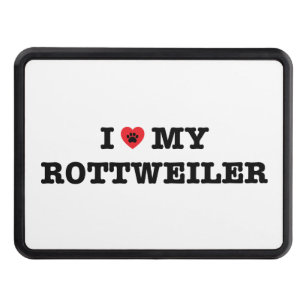 I Heart My Rottweiler Trailer Hitch Cover