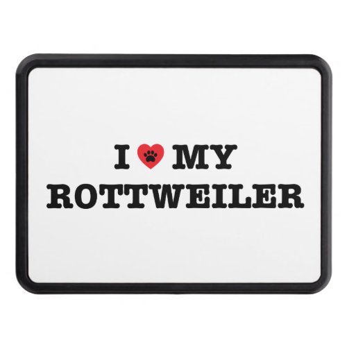 I Heart My Rottweiler Trailer Hitch Cover