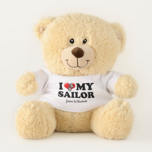 I (Heart) My Sailor Teddy Bear (Front)
