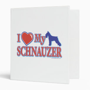 I Heart My Schnauzer 3 Ring Binder