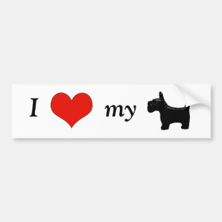 I Heart My Scottie Bumper Sticker