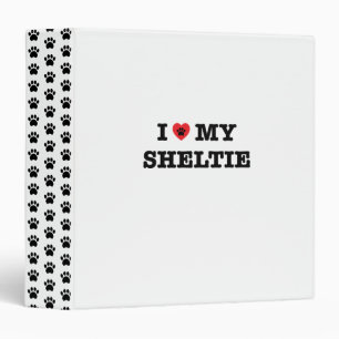 I Heart My Sheltie 3 Ring Binder