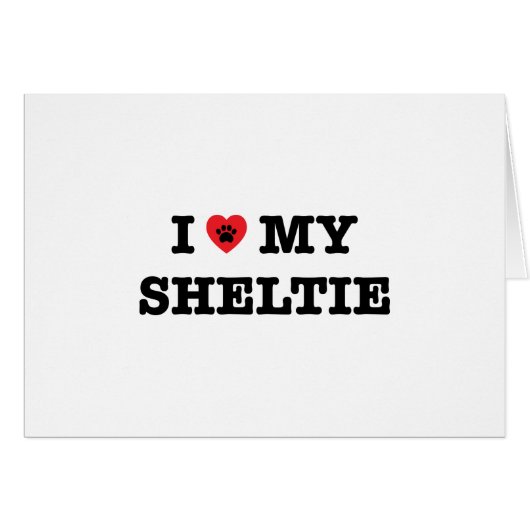 I Heart My Sheltie Cards (Front Horizontal)