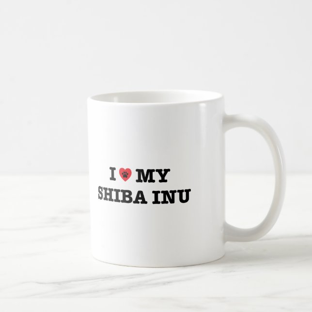I Heart My Shiba Inu Coffee Mug (Right)