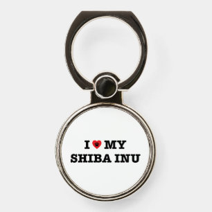I Heart My Shiba Inu Phone Ring Stand