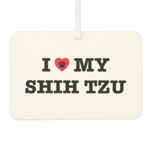 I Heart My Shih Tzu Car Air Freshener