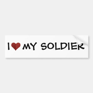 I Heart My Soldier Bumper Sticker