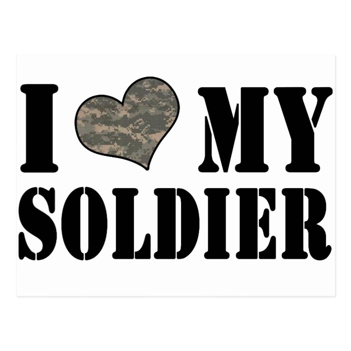 I Heart My Soldier Post Cards